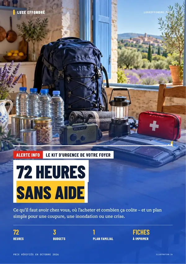 Couverture de « 72 heures sans aide », Le kit d’urgence de votre foyer